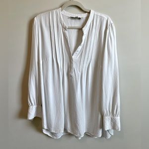 GUC LOFT Plus long-sleeved white blouse
